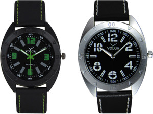 Volga Branded Leather Quality Designer Dial Diwali Special Combo354 Designer Sport Looks WaterProof Mens Watch Analog Watch - For Men