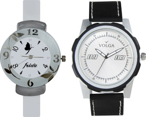 Volga Designer FVOLGA Beautiful New Branded Type Watches Men and Women Combo72 VOLGA Band Analog Watch - For Couple