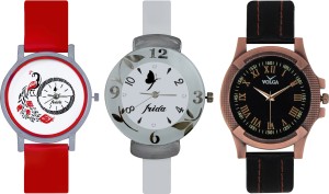 Frida Designer VOLGA Beautiful New Branded Type Watches Men and Women Combo757 VOLGA Band Analog Watch  - For Couple