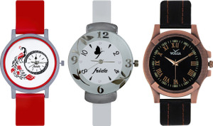 Frida Designer VOLGA Beautiful New Branded Type Watches Men and Women Combo757 VOLGA Band Analog Watch - For Couple