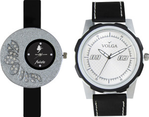Volga Designer FVOLGA Beautiful New Branded Type Watches Men and Women Combo34 VOLGA Band Analog Watch - For Couple