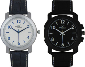 Volga Branded Leather Quality Designer Dial Diwali Special Combo141 Designer Sport Looks WaterProof Mens Watch Analog Watch - For Men