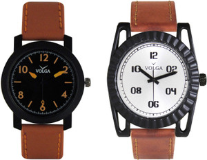 Volga Branded Leather Quality Designer Dial Diwali Special Combo384 Designer Sport Looks WaterProof Mens Watch Analog Watch - For Men