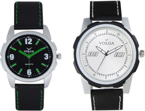 Volga Branded Leather Quality Designer Dial Diwali Special Combo527 Designer Sport Looks WaterProof Mens Watch Analog Watch - For Men