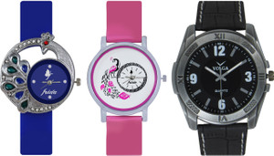 Frida Designer VOLGA New Branded Type Watches Men and Women Combo435 VOLGA Frida Couple Analog Watch - For Couple