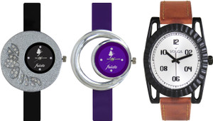 Volga Designer FVOLGA Beautiful New Branded Type Watches Men and Women Combo93 VOLGA Band Analog Watch - For Couple