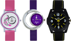 Frida Designer VOLGA Beautiful New Branded Type Watches Men and Women Combo566 VOLGA Band Analog Watch - For Couple
