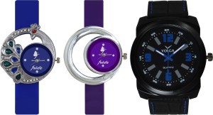 Frida Designer VOLGA Beautiful New Branded Type Watches Men and Women Combo470 VOLGA Band Analog Watch  - For Couple