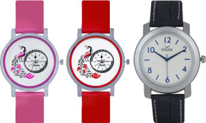 Frida Designer VOLGA Beautiful New Branded Type Watches Men and Women Combo597 VOLGA Band Analog Watch - For Couple