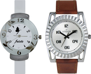 Volga Designer FVOLGA Beautiful New Branded Type Watches Men and Women Combo68 VOLGA Band Analog Watch - For Couple