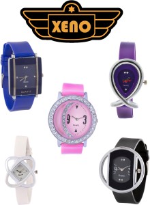 Xeno 5 of Fifteen Multi Color Glory Diamond Studded Analog Watch  - For Women