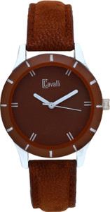 Cavalli CW0097 Designer Brown Leather Analog Watch - For Women