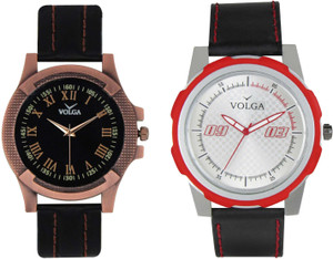 Volga Branded Leather Quality Designer Dial Diwali Special Combo475 Designer Sport Looks WaterProof Mens Watch Analog Watch - For Men
