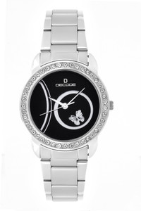 Decode LR-035 Black Ladies Crystal Studded Analog Watch - For Women