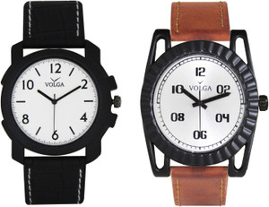 Volga Branded Leather Quality Designer Dial Diwali Special Combo225 Designer Sport Looks WaterProof Mens Watch Analog Watch - For Men