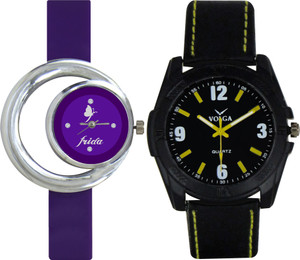 Frida Designer VOLGA Beautiful New Branded Type Watches Men and Women Combo122 VOLGA Band Analog Watch - For Couple