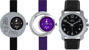 Frida Designer VOLGA Beautiful New Branded Type Watches Men and Women Combo325 VOLGA Band Analog Watch - For Couple