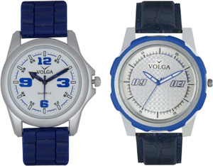 Volga Branded Leather Quality Designer Dial Diwali Special Combo69 Designer Sport Looks WaterProof Mens Watch Analog Watch - For Men