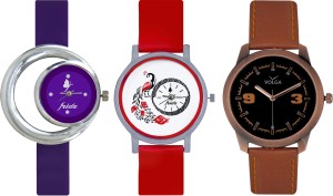 Frida Designer VOLGA Beautiful New Branded Type Watches Men and Women Combo681 VOLGA Band Analog Watch  - For Couple