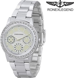 Ronexlegend RXD 4005 awesome white&silver chronograph pattern dail RXD 4005 Analog Watch  - For Women