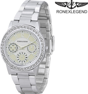Ronexlegend RXD 4005 awesome white&silver chronograph pattern dail RXD 4005 Analog Watch - For Women