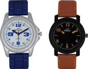 Volga Branded Leather Quality Designer Dial Diwali Special Combo47 Designer Sport Looks WaterProof Mens Watch Analog Watch - For Men