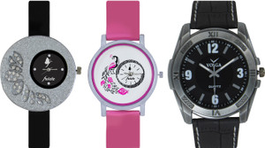 Frida Designer VOLGA Beautiful New Branded Type Watches Men and Women Combo287 VOLGA Band Analog Watch - For Couple