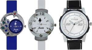 Volga Designer FVOLGA Beautiful New Branded Type Watches Men and Women Combo144 VOLGA Band Analog Watch  - For Couple