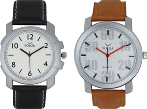 Volga Branded Leather Quality Designer Dial Diwali Special Combo185 Designer Sport Looks WaterProof Mens Watch Analog Watch - For Men