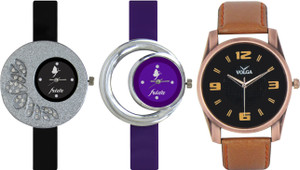 Frida Designer VOLGA Beautiful New Branded Type Watches Men and Women Combo312 VOLGA Band Analog Watch - For Couple