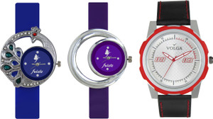 Volga Designer FVOLGA Beautiful New Branded Type Watches Men and Women Combo130 VOLGA Band Analog Watch - For Couple