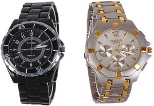 Rosra Black-Silver-113 Analog Watch - For Men