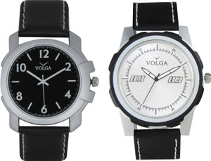 Volga Branded Leather Quality Designer Dial Diwali Special Combo635 Designer Sport Looks WaterProof Mens Watch Analog Watch - For Men