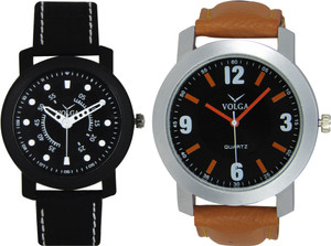 Volga Branded Leather Quality Designer Dial Diwali Special Combo273 Designer Sport Looks WaterProof Mens Watch Analog Watch - For Men