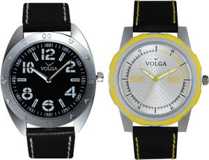 Volga Branded Leather Quality Designer Dial Diwali Special Combo600 Designer Sport Looks WaterProof Mens Watch Analog Watch - For Men