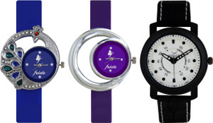 Frida Designer VOLGA Beautiful New Branded Type Watches Men and Women Combo454 VOLGA Band Analog Watch - For Couple