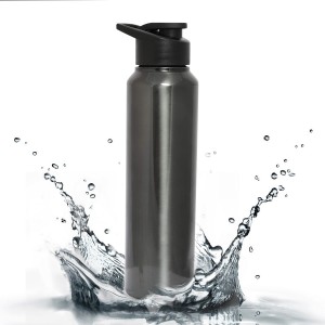 Zafos Zafos Glossy Black Stainless Steel Fridge Water Bottle 1000 ml- Ideal to store water & other beverages for Gym,Sports & School Better Than Milton,Sizzle & Cello. 1000 ml Bottle