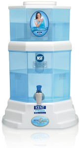 kent gold (11014) 20 l gravity based + uf water purifier(white & blue)