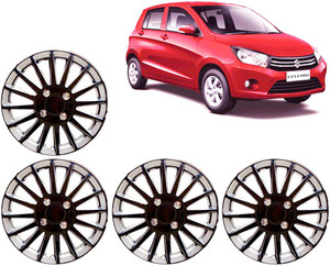 AUTO PEARL Premium Quality Car Full Caps Black and Silver 13