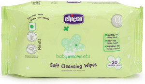 Chicco Baby Moments Soft Cleansing Wipes - 20 Pieces