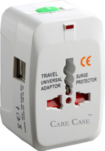 Care Case 2 Usb Travel Universal Adapter (AU EU UK US) Good Quality International Worldwide Adaptor