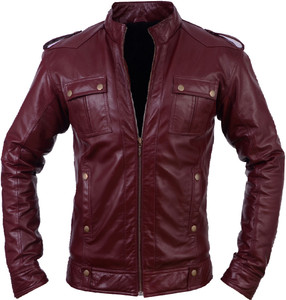 Glam Kills Full Sleeve Solid Men 100 Real Leather Jacket Buy Cherry Glam Kills Full Sleeve Solid Men 100 Real Leather Jacket Online at Best