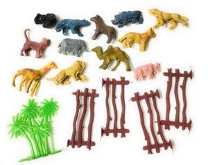 Zewelery Mini Jungle Animals Toys Set 12 Pc Jungle Theme Mini