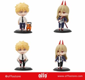 3-pcs Chain-saw Figure Set Chainsaw Man Statue Model Toy(4.5 inch)，Best  Gifts for Kids and Anime Fans 