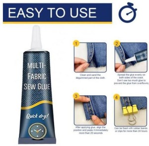  Multi-Fabric Sew Glue, Cloth Repair Sew Glue,Fabric