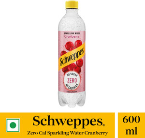 Zero Calories Flavoured Sparkling Water - Cranberry Plastic Bottle