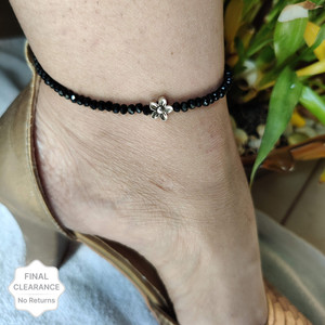 One leg black hot sale anklet