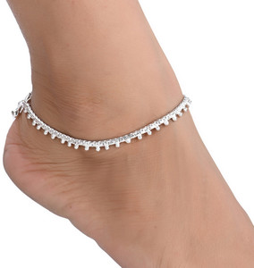 Silver anklets deals simple designs
