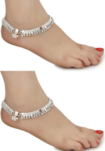 Silver online anklets flipkart