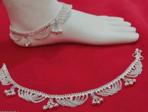 Bangar jewellery Silver Artificial Ankles Payal For women Girls